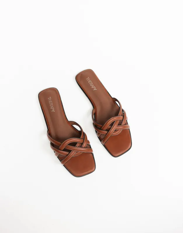 Gabrielle Sandals (Tan) - By Therapy sold by Charcoal Clothing