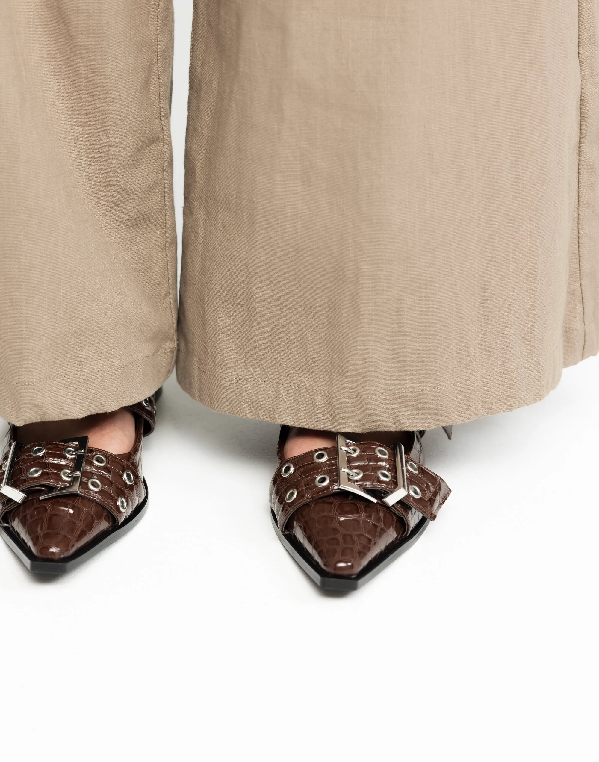 Matilda Flats (Chocolate Patent Croc) - By Therapy sold by Charcoal Clothing product image thumbnail 2