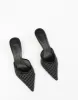Dez Heels (Black Mesh-Diamante) - By Billini sold by Charcoal Clothing