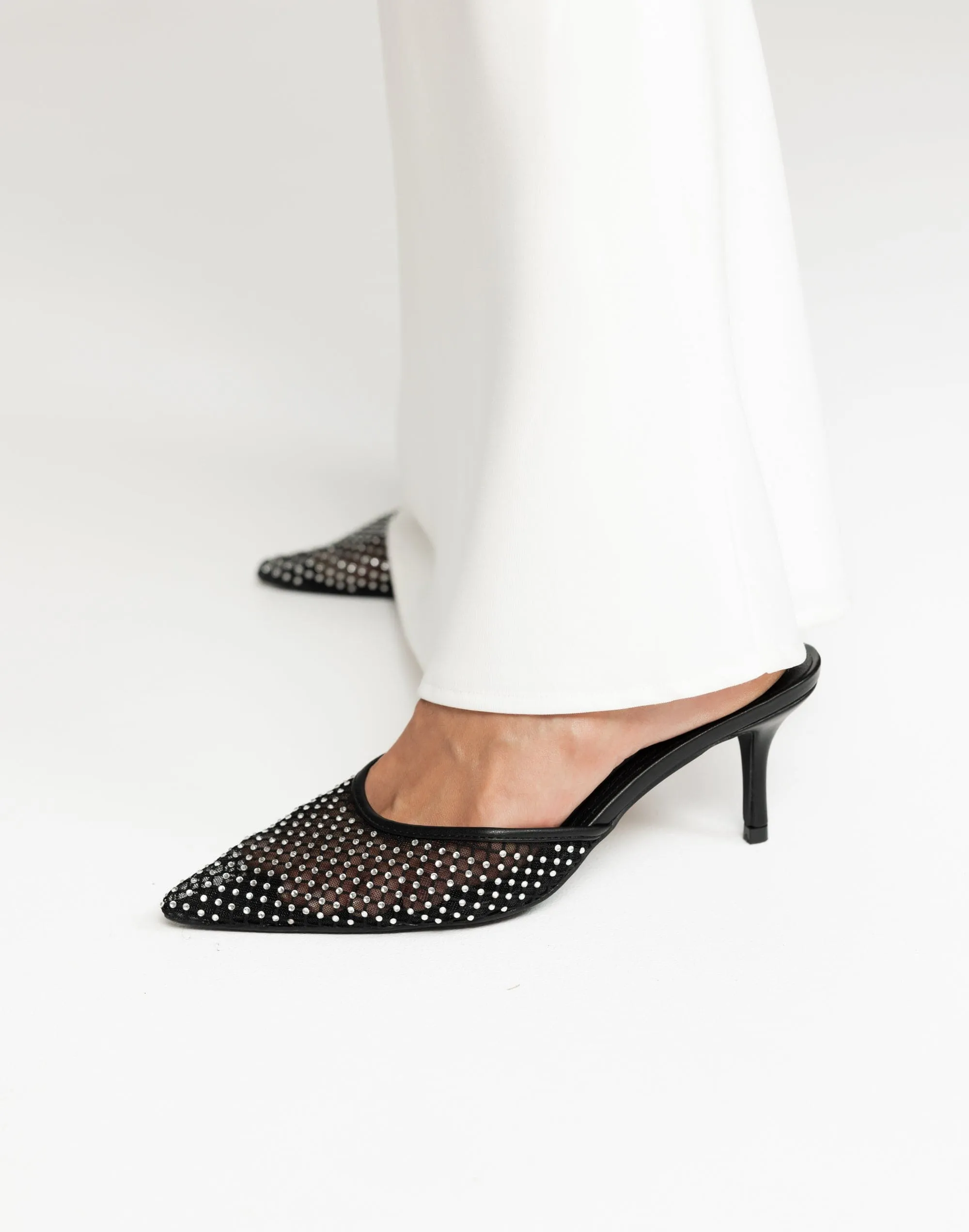 Dez Heels (Black Mesh-Diamante) - By Billini sold by Charcoal Clothing product image thumbnail 2