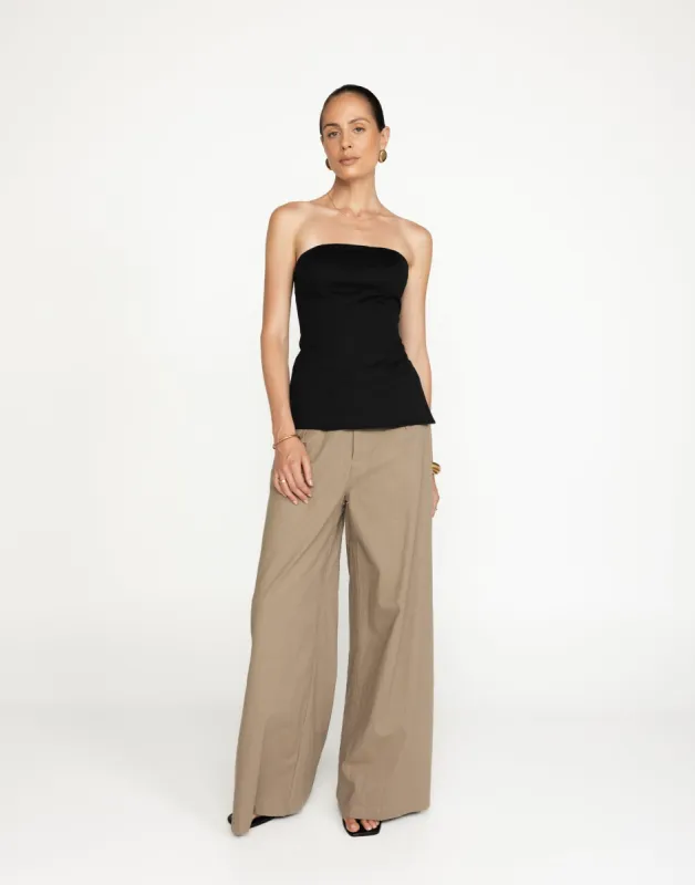 Madelaine Strapless Top (Black) sold by Charcoal Clothing