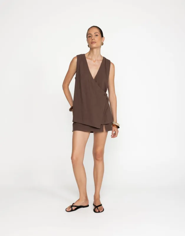 Adelle Top (Cocoa) sold by Charcoal Clothing