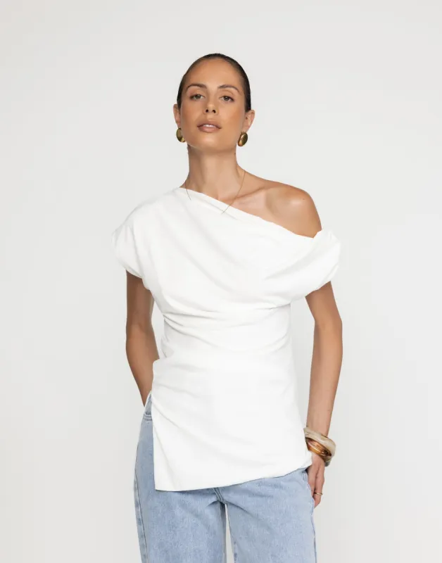Belle Top (White) sold by Charcoal Clothing