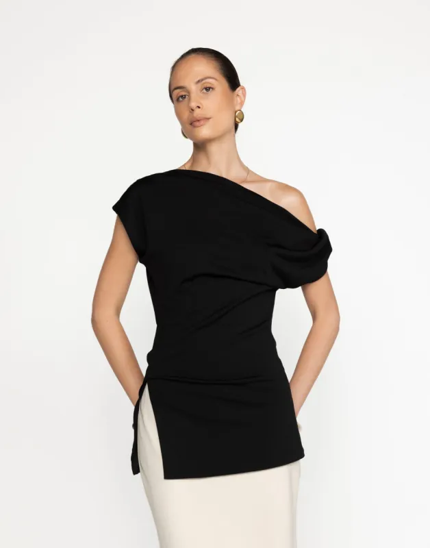 Belle Top (Black) sold by Charcoal Clothing