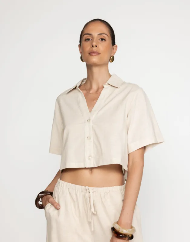 Maria Top (Oatmeal) sold by Charcoal Clothing
