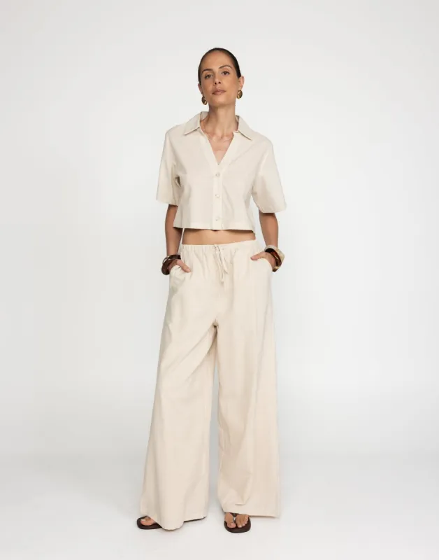 Maria Pants (Oatmeal) sold by Charcoal Clothing