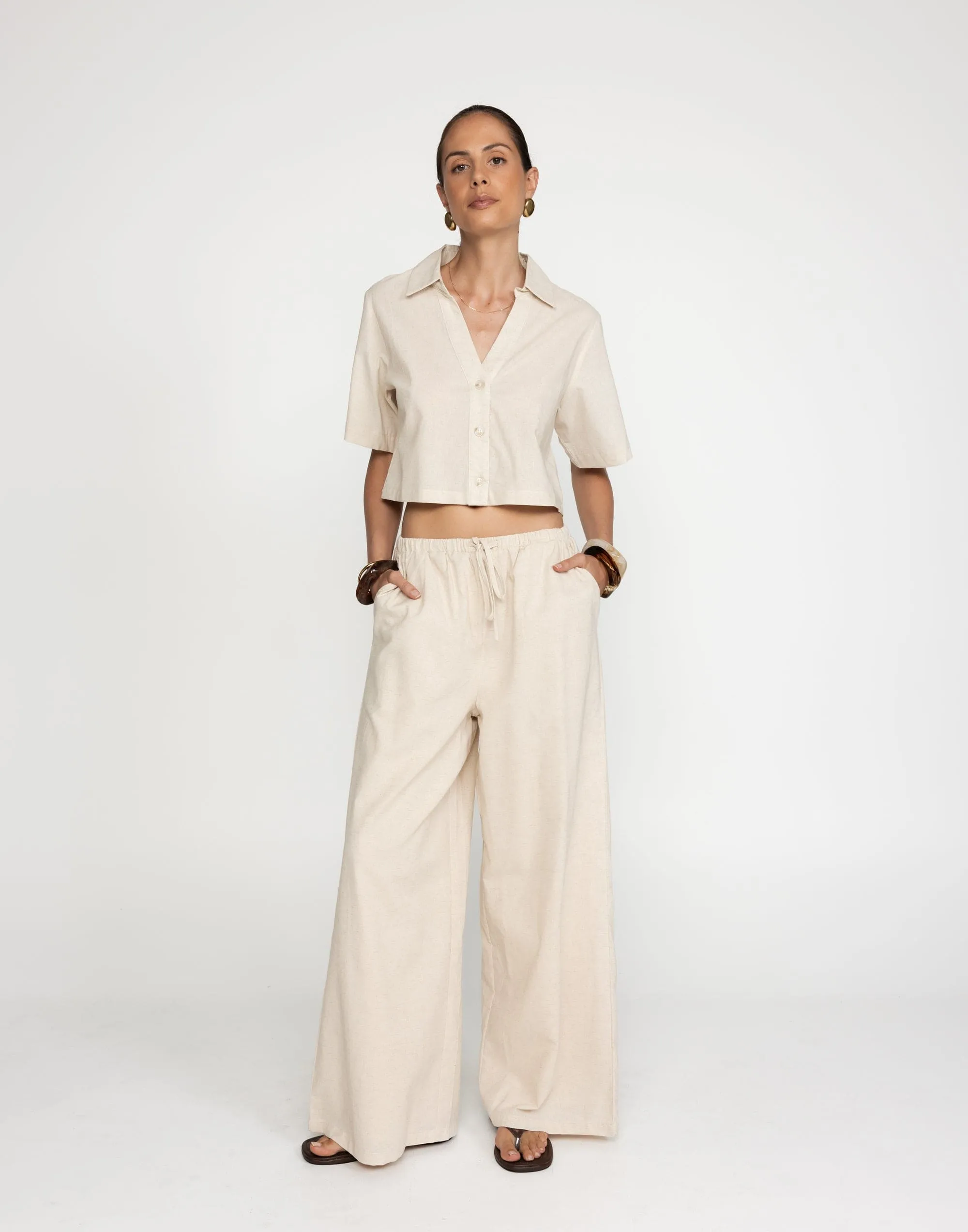 Maria Pants (Oatmeal) sold by Charcoal Clothing