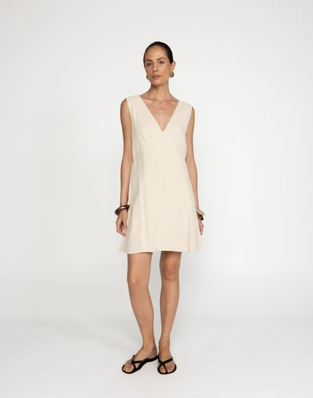Chappell Mini Dress (Latte) sold by Charcoal Clothing