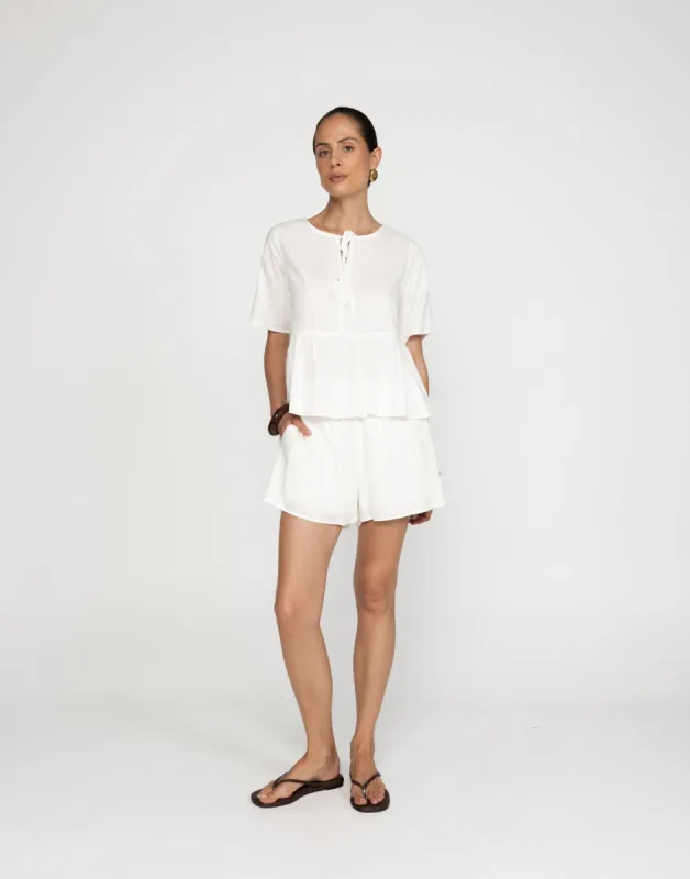 Rachel Top (White) sold by Charcoal Clothing