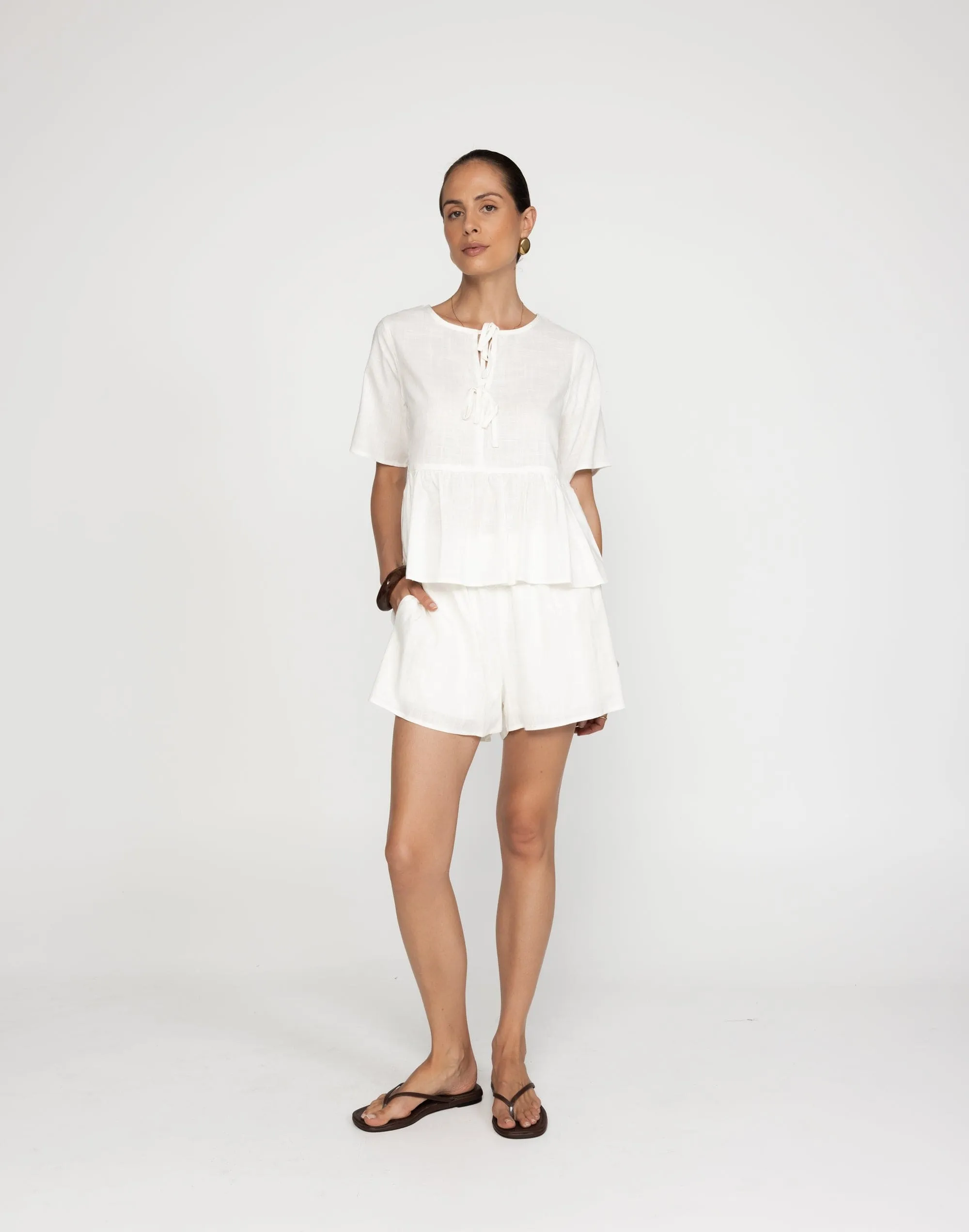 Rachel Top (White) sold by Charcoal Clothing