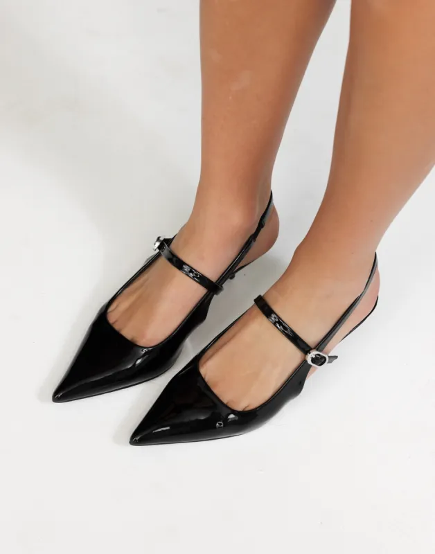 Gerta Heels (Black Patent) - By Billini sold by Charcoal Clothing