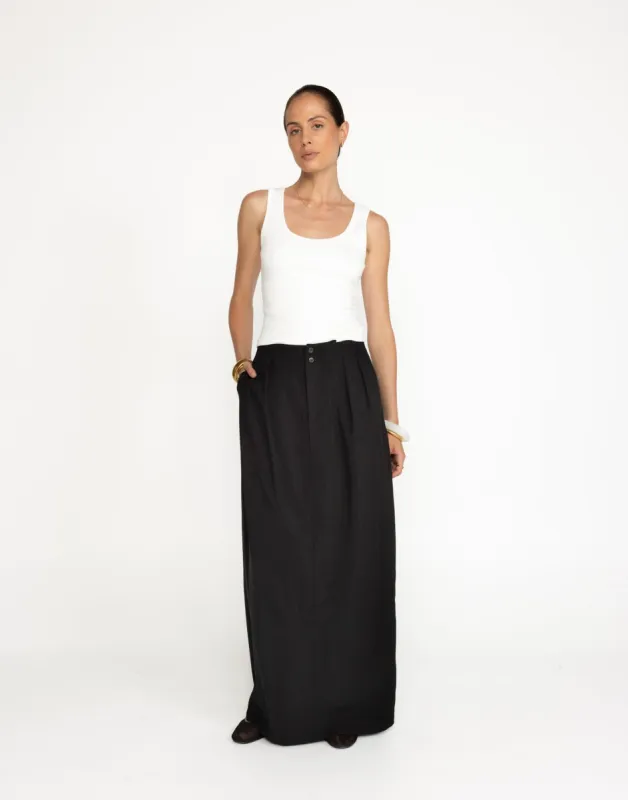 Alden Maxi Skirt (Black) sold by Charcoal Clothing