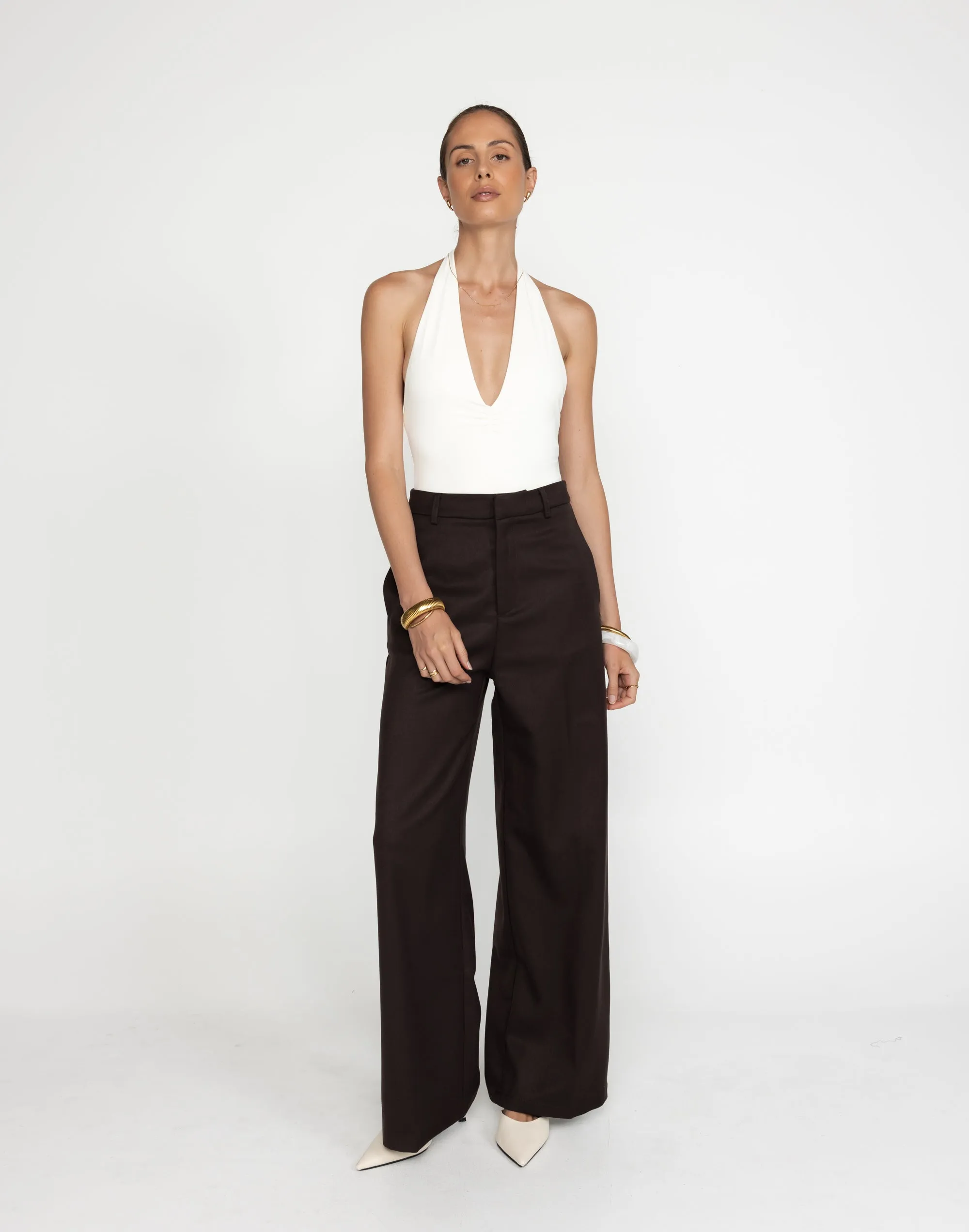 Rita Pants (Chocolate) sold by Charcoal Clothing