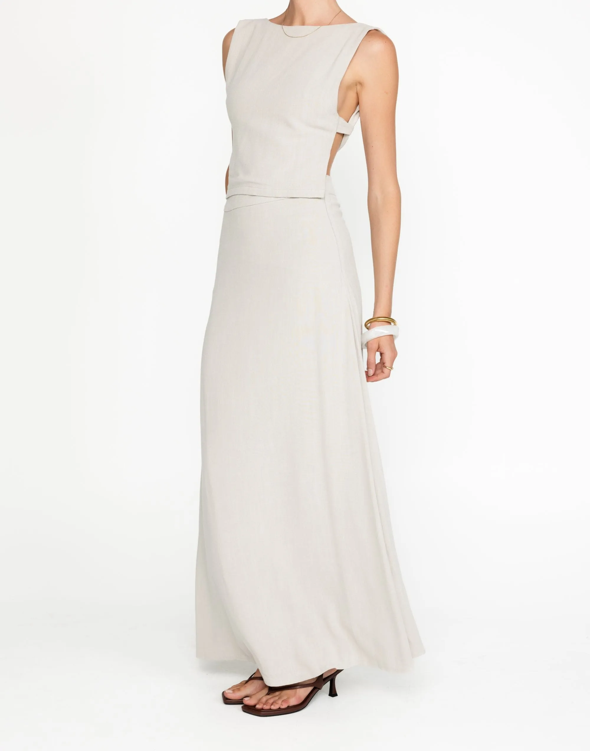 Aleah Maxi Skirt (Latte) sold by Charcoal Clothing product image thumbnail 4