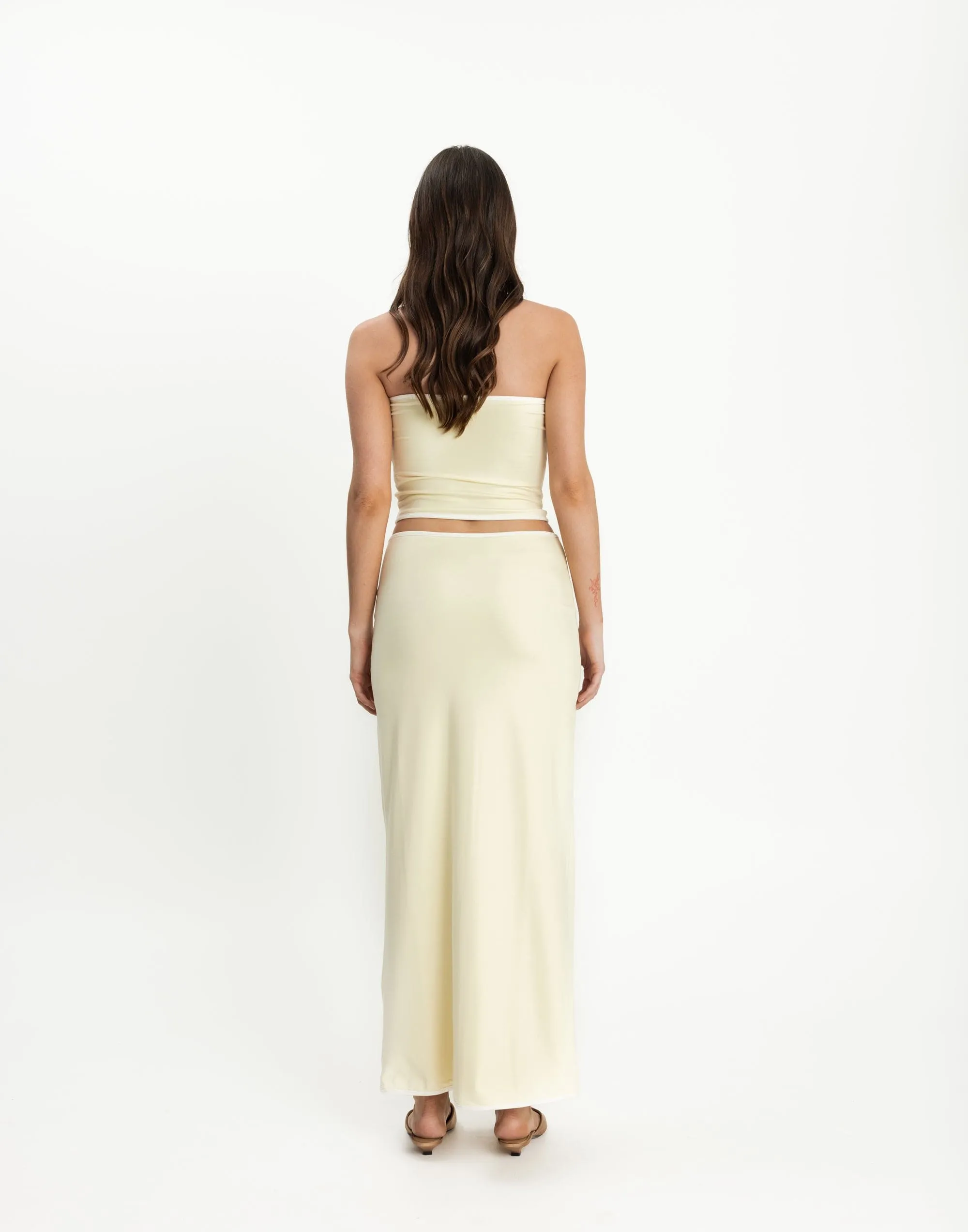 Tavina Maxi Skirt (Butter/White) sold by Charcoal Clothing product image thumbnail 2