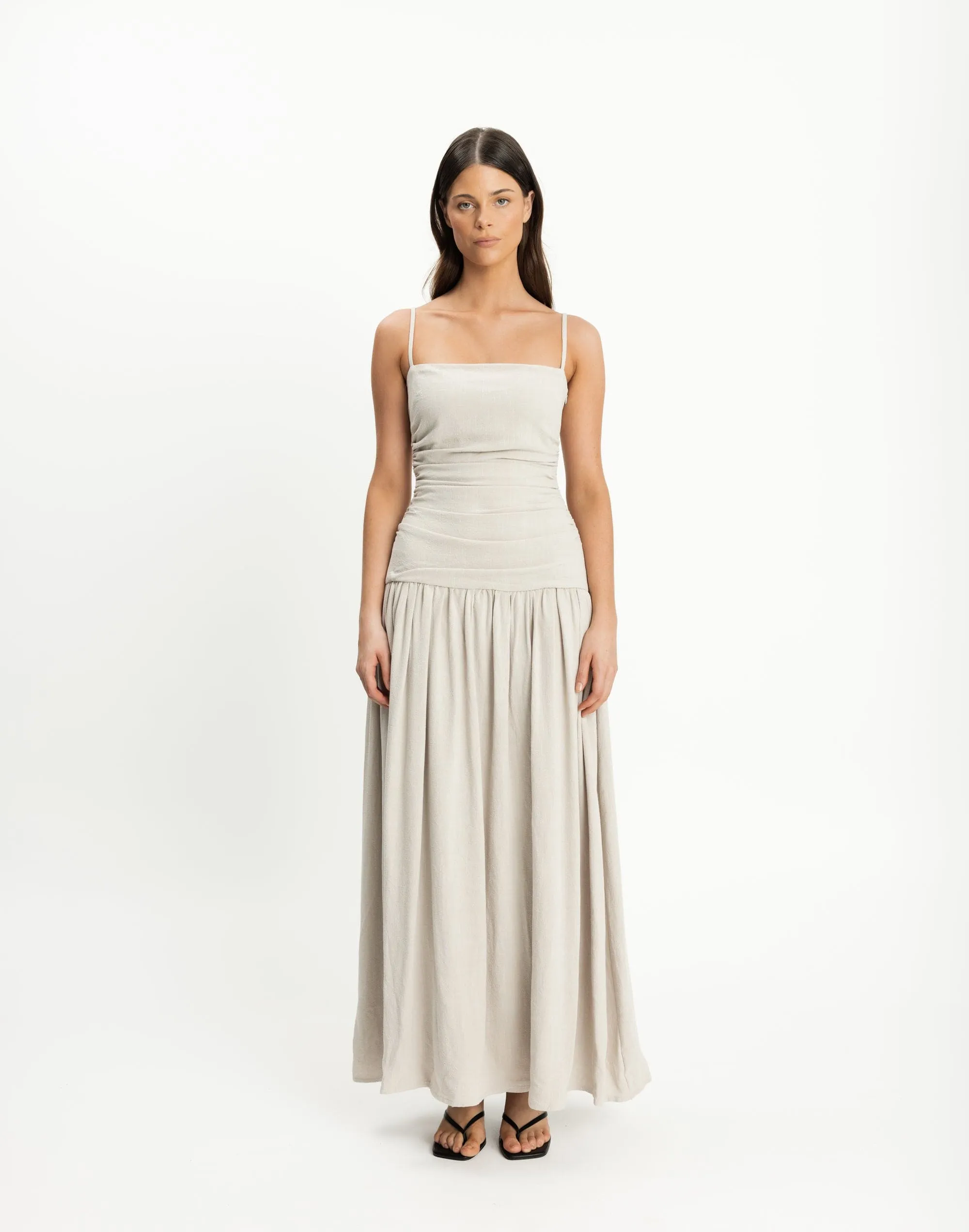 Reese Maxi Dress (Latte) sold by Charcoal Clothing