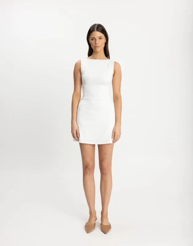 Heatwave Mini Dress (White) sold by Charcoal Clothing