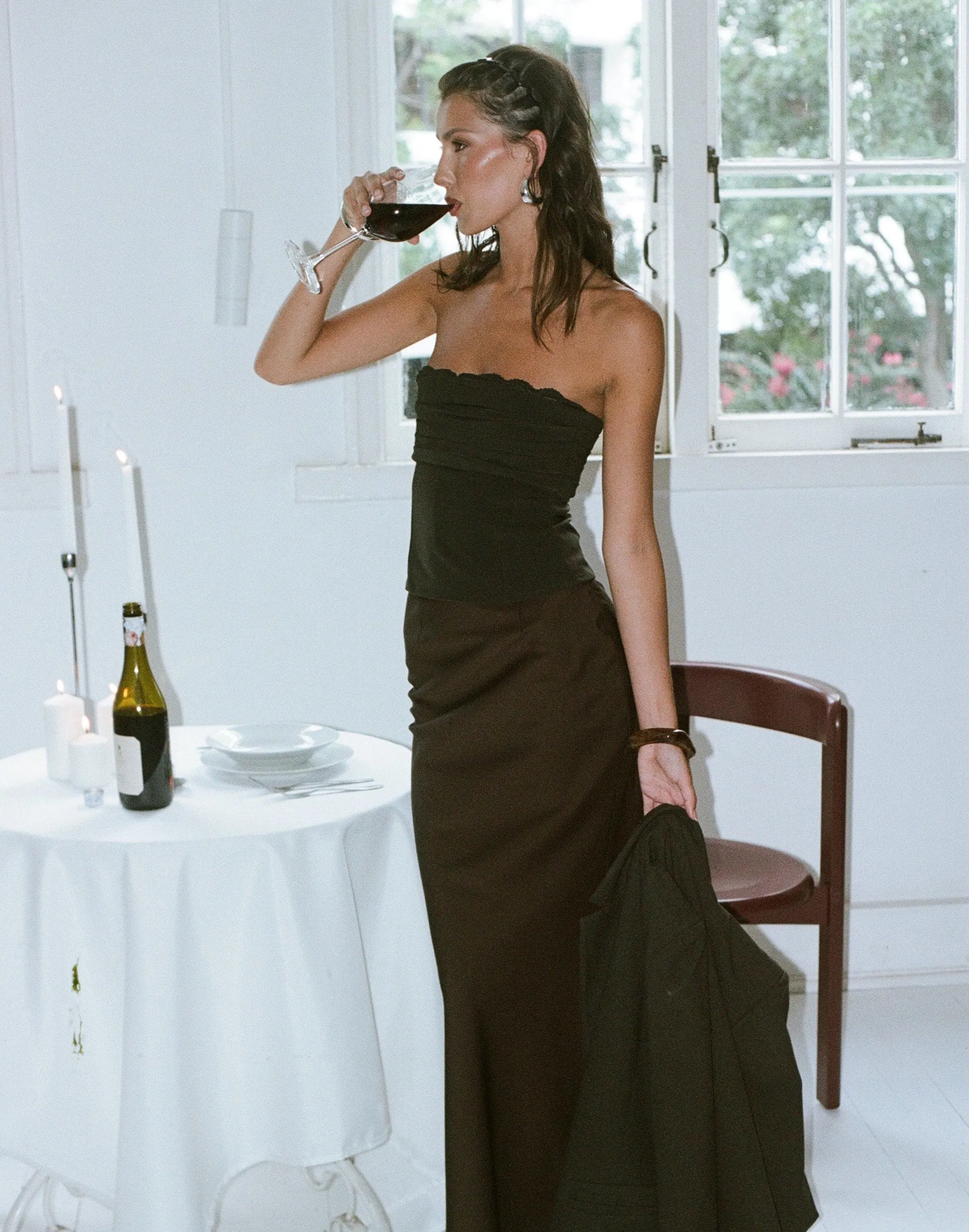 Lilou Maxi Skirt (Chocolate) sold by Charcoal Clothing product image thumbnail 5