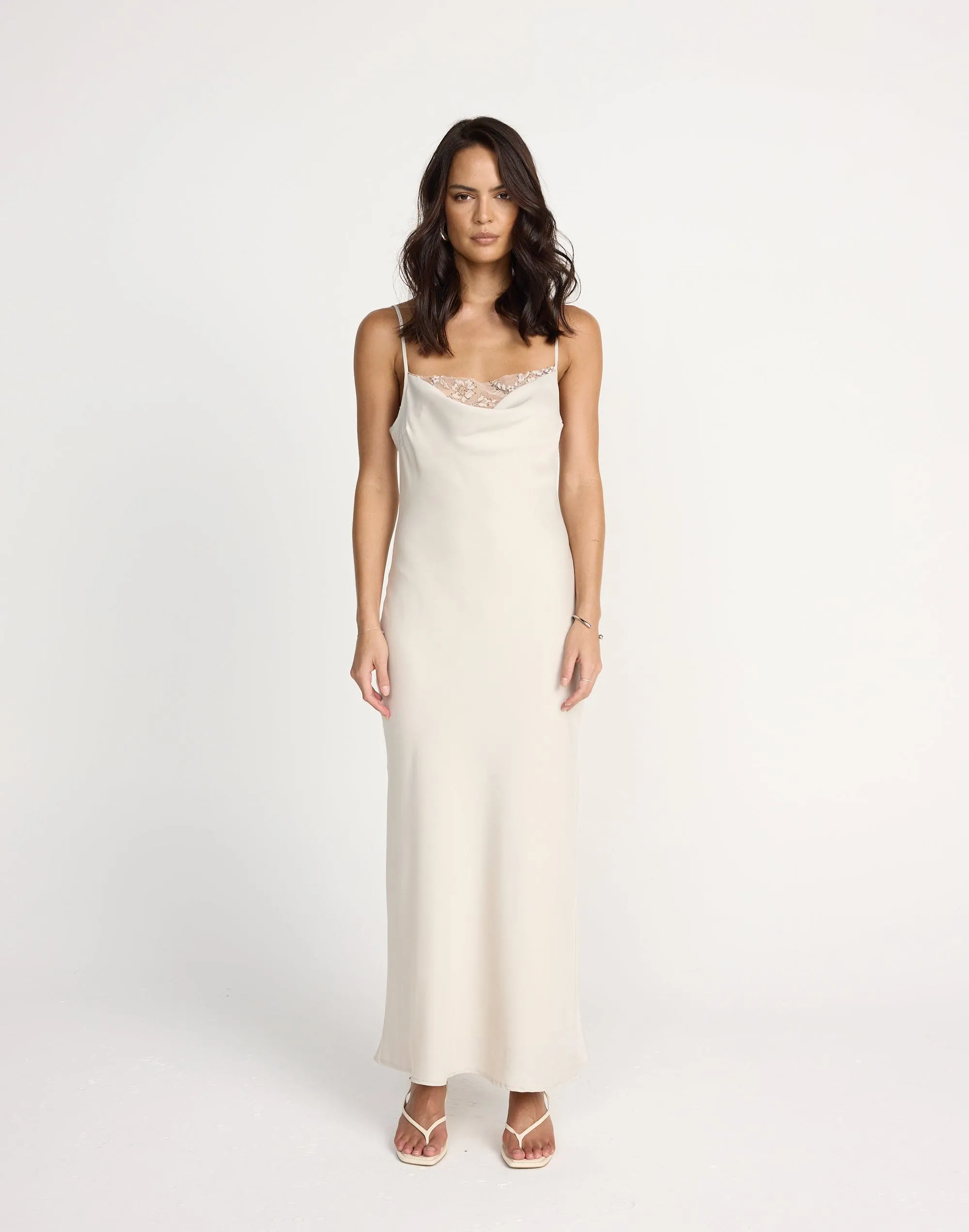 Fated Maxi Dress (Oat) sold by Charcoal Clothing