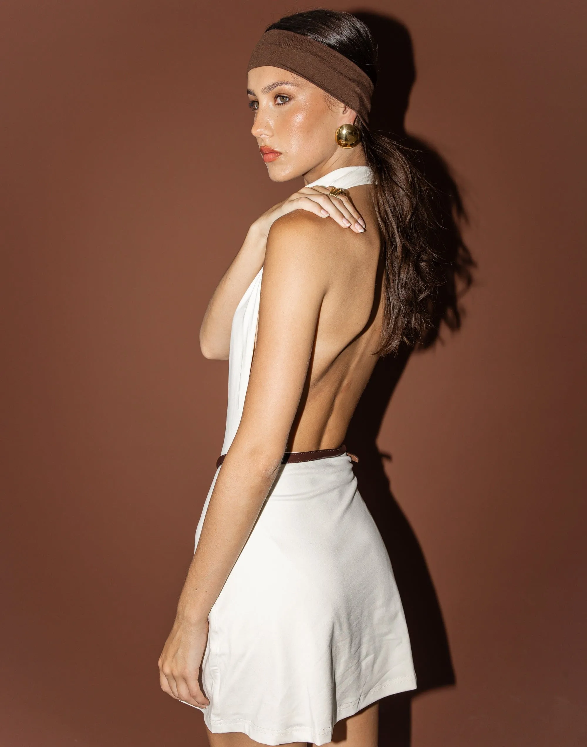 Priya Mini Dress (Oat) sold by Charcoal Clothing product image thumbnail 4