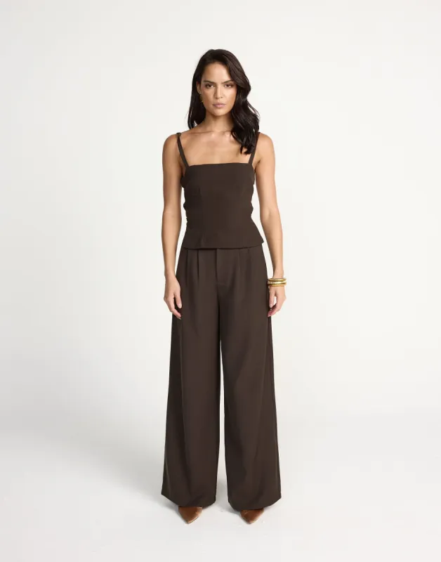 Bethany Pants (Chocolate) sold by Charcoal Clothing
