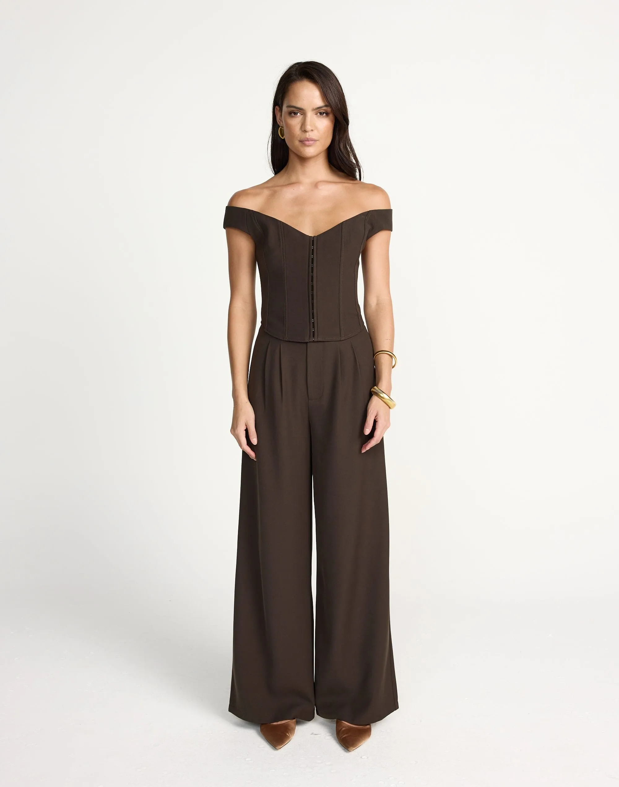 Fabian Corset (Chocolate) sold by Charcoal Clothing