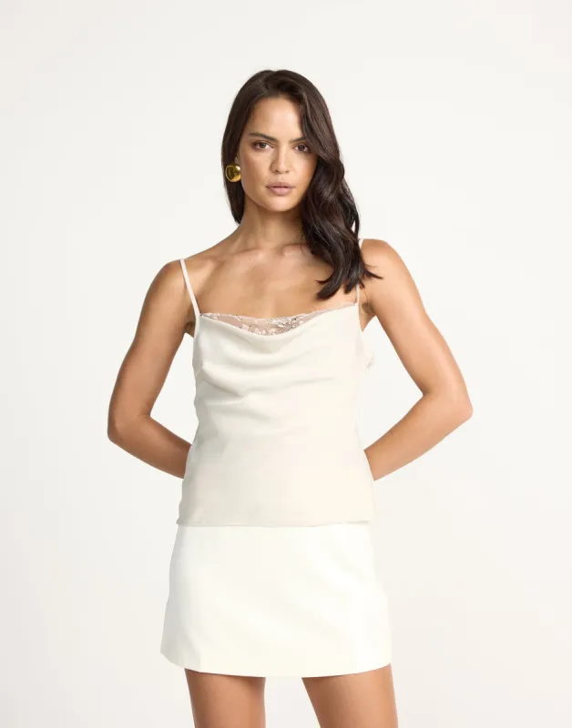 Fated Cami Top (Oat) sold by Charcoal Clothing