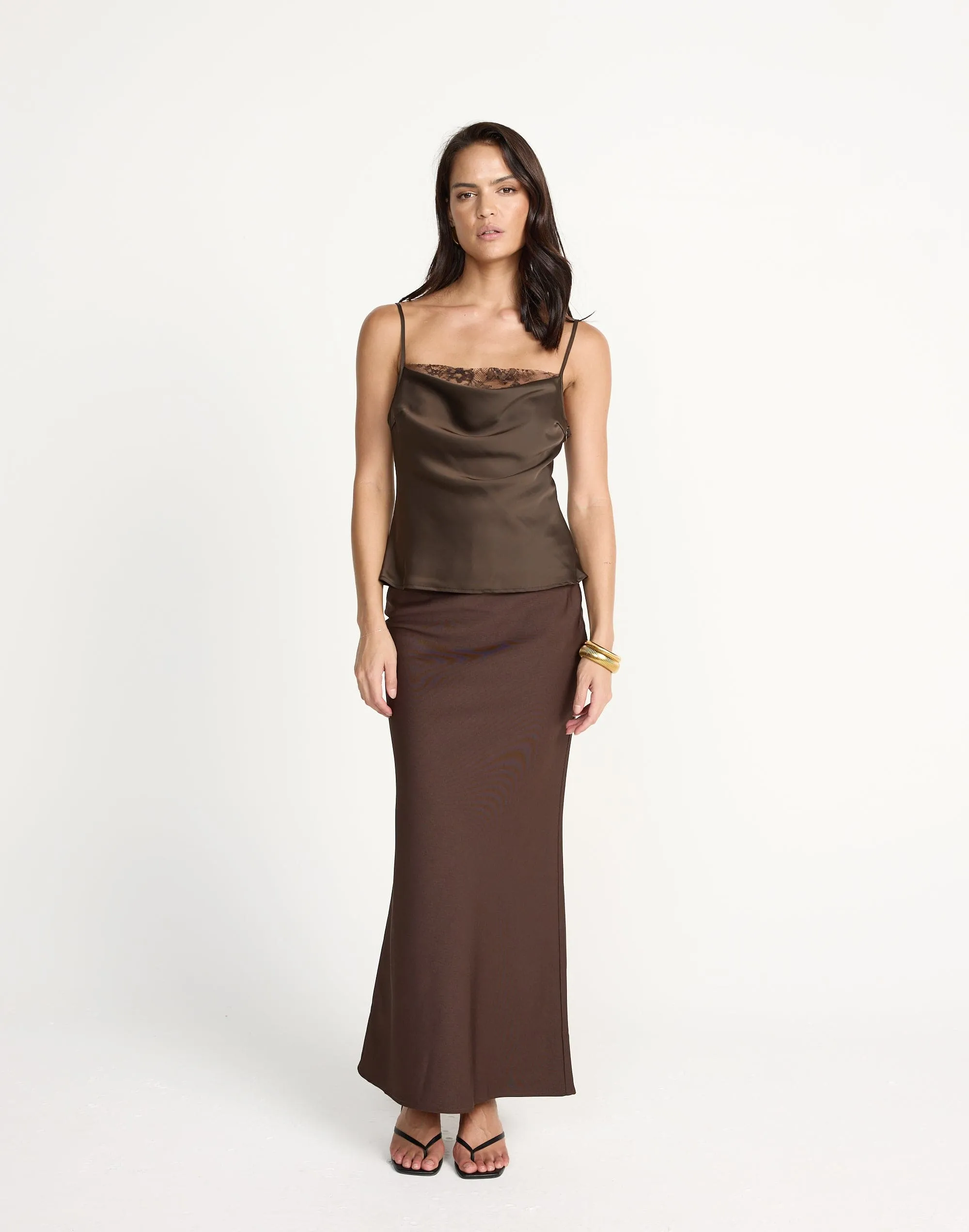 Fated Cami Top (Chocolate) sold by Charcoal Clothing