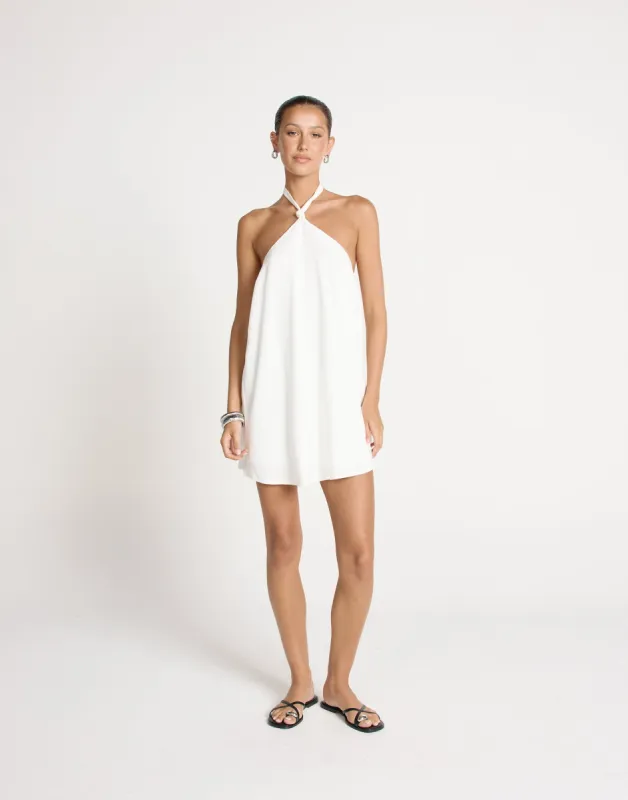 Olin Mini Dress (White) sold by Charcoal Clothing