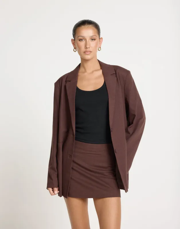 Bradshaw Blazer (Chocolate) sold by Charcoal Clothing