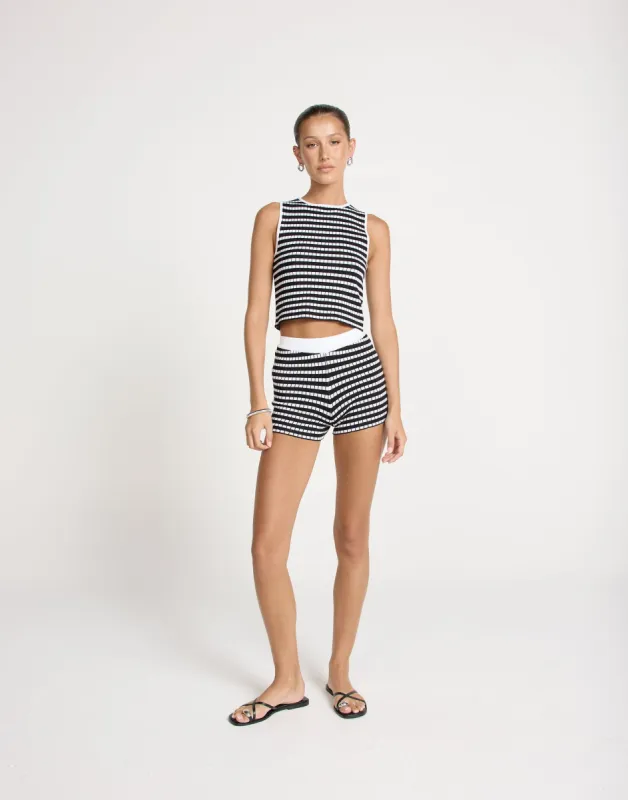 Kika Shorts (Black/White) sold by Charcoal Clothing