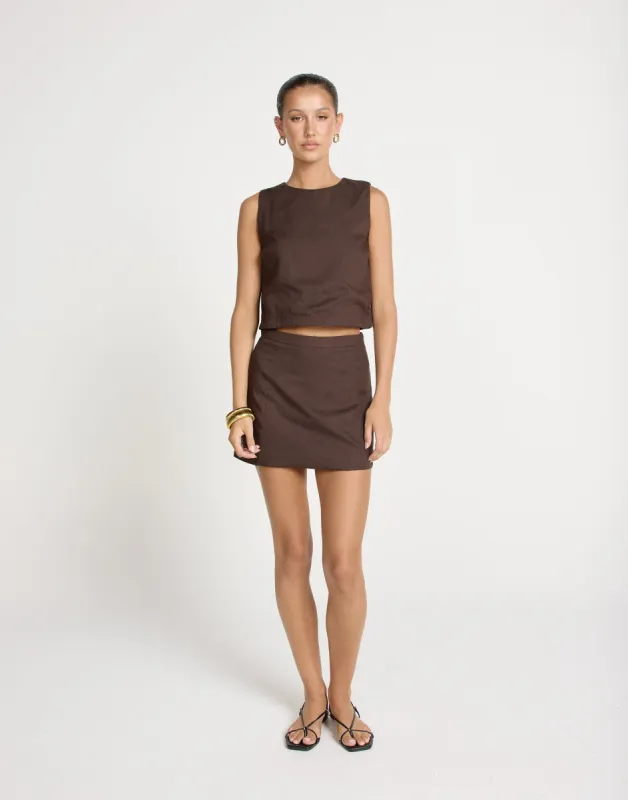 Beckett Top (Chocolate) sold by Charcoal Clothing