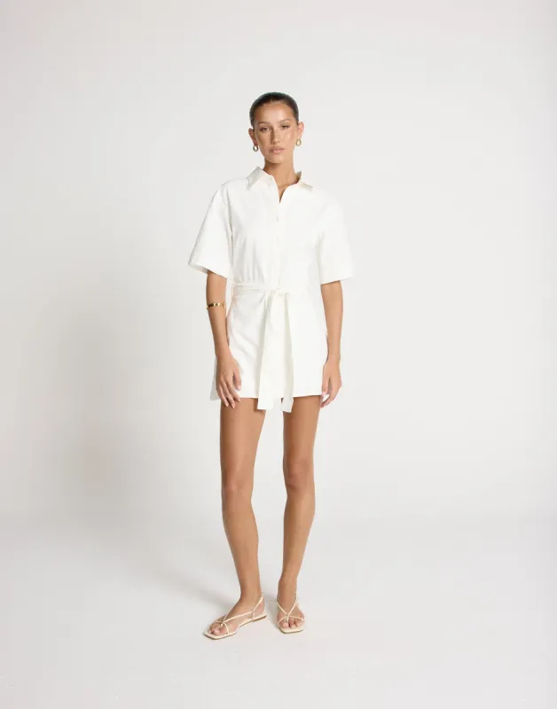 Lucy Mini Dress (White) sold by Charcoal Clothing