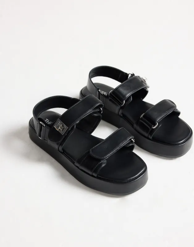 Revive Sandals (Black Raffia) - By Therapy sold by Charcoal Clothing