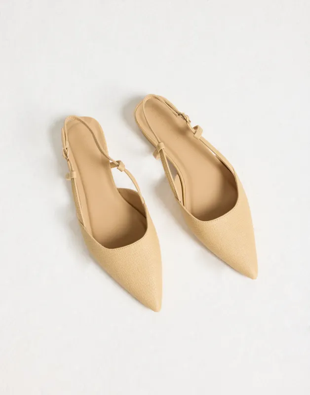Iver Flats (Camel Raffia) - By Billini sold by Charcoal Clothing