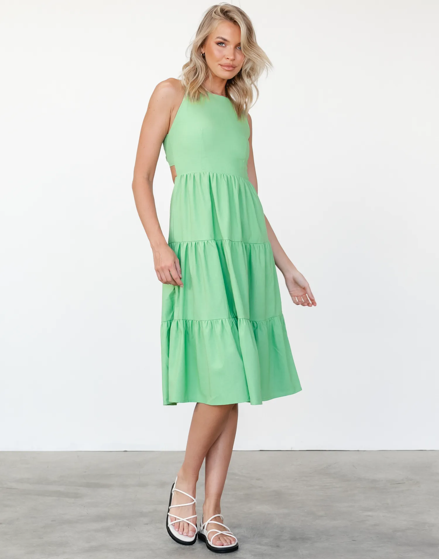 Franke Midi Dress (Green) sold by Charcoal Clothing