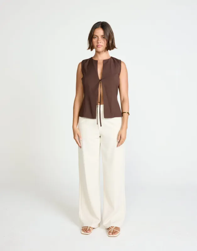 Caisey Top (Chocolate) sold by Charcoal Clothing