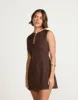 Caisey Mini Dress (Chocolate) sold by Charcoal Clothing