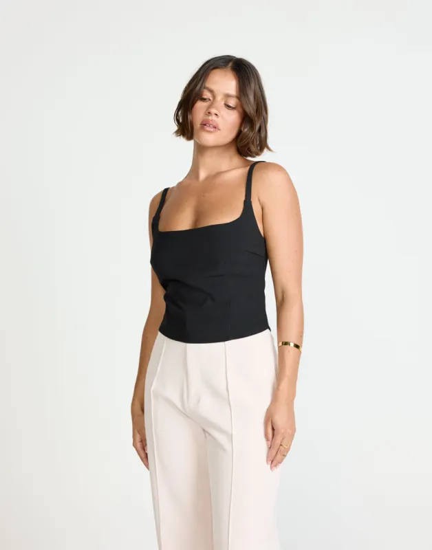 Alistair Top (Black) sold by Charcoal Clothing