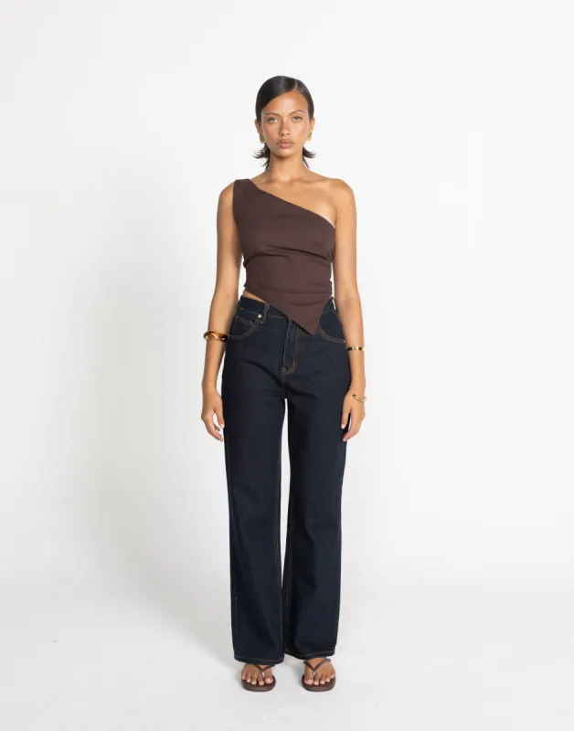 Lily-Rose Top (Chocolate) sold by Charcoal Clothing