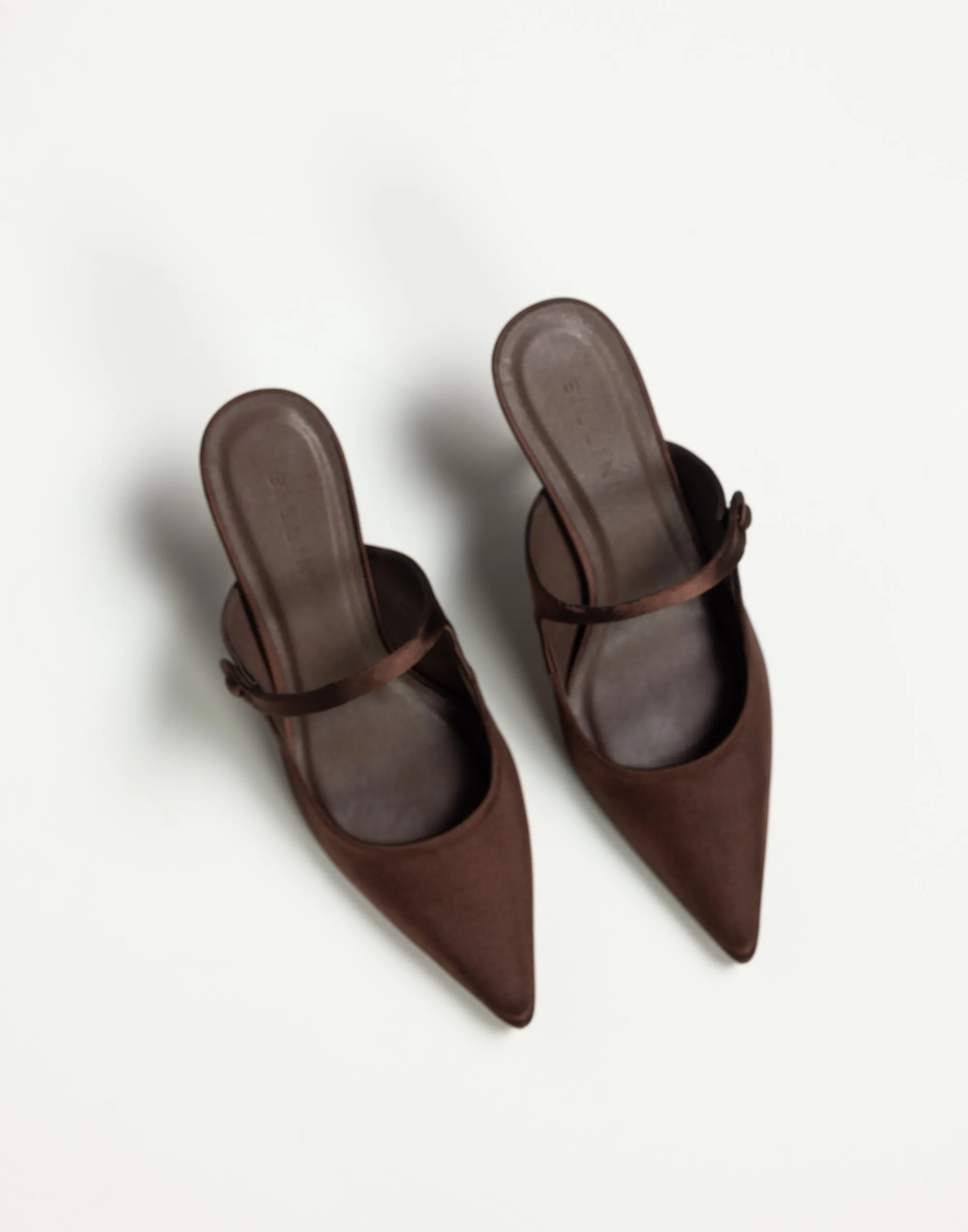 Kalio Heels (Espresso Satin) - By Billini sold by Charcoal Clothing product image thumbnail 4