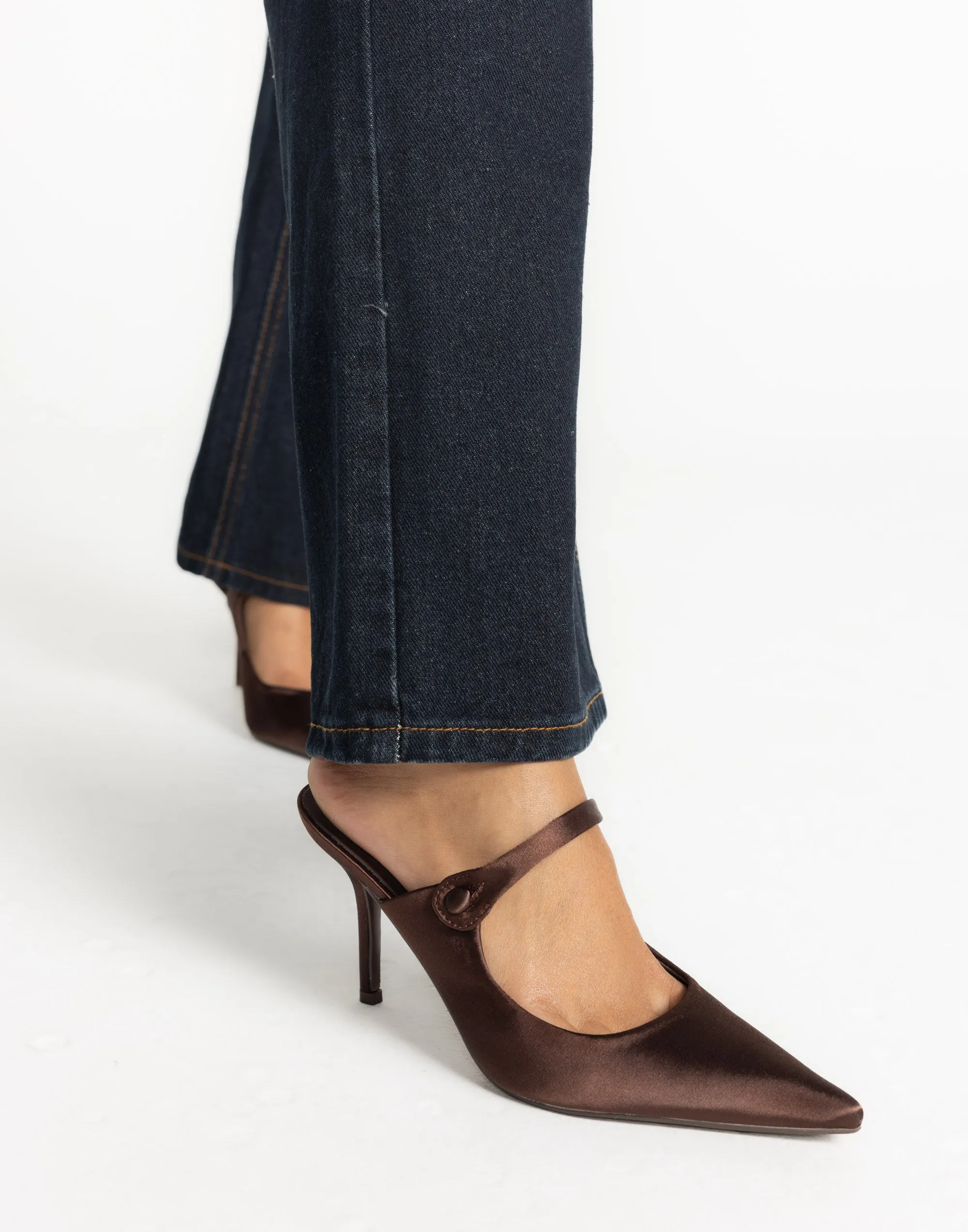 Kalio Heels (Espresso Satin) - By Billini sold by Charcoal Clothing product image thumbnail 2