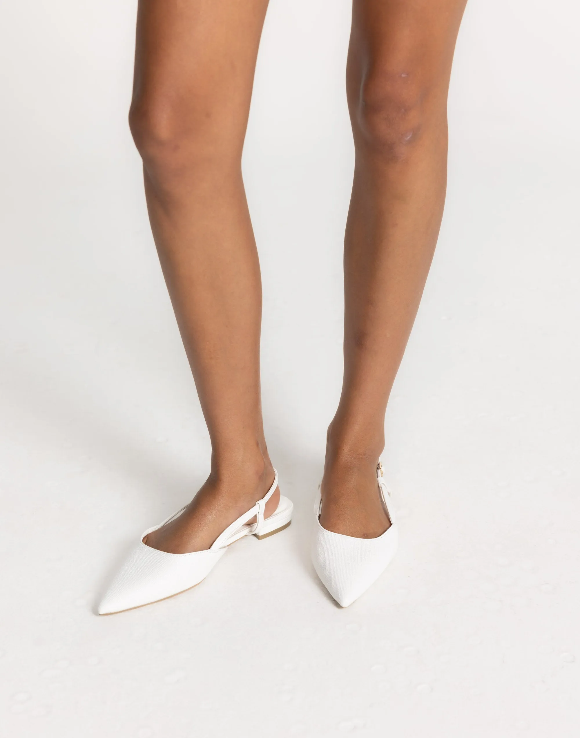Iver Flats (White Raffia) - By Billini sold by Charcoal Clothing
