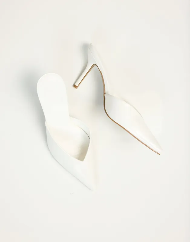 Karey Heels (White Shine) - By Billini sold by Charcoal Clothing