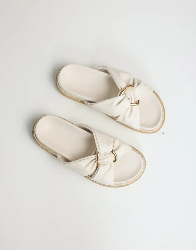 Ambrose Slides (Ivory) - By Billini sold by Charcoal Clothing