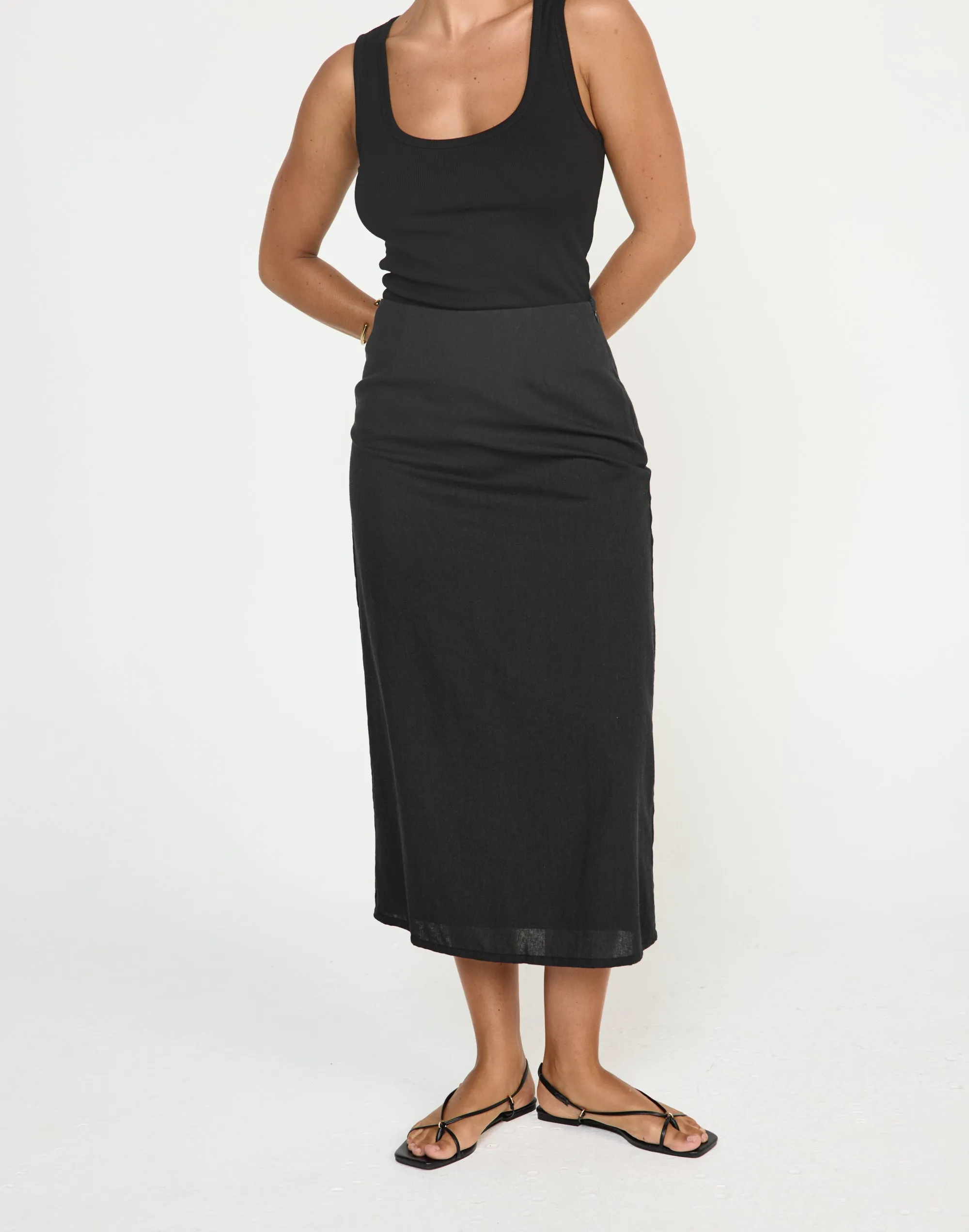 Cleo Midi Skirt (Black) sold by Charcoal Clothing product image thumbnail 2