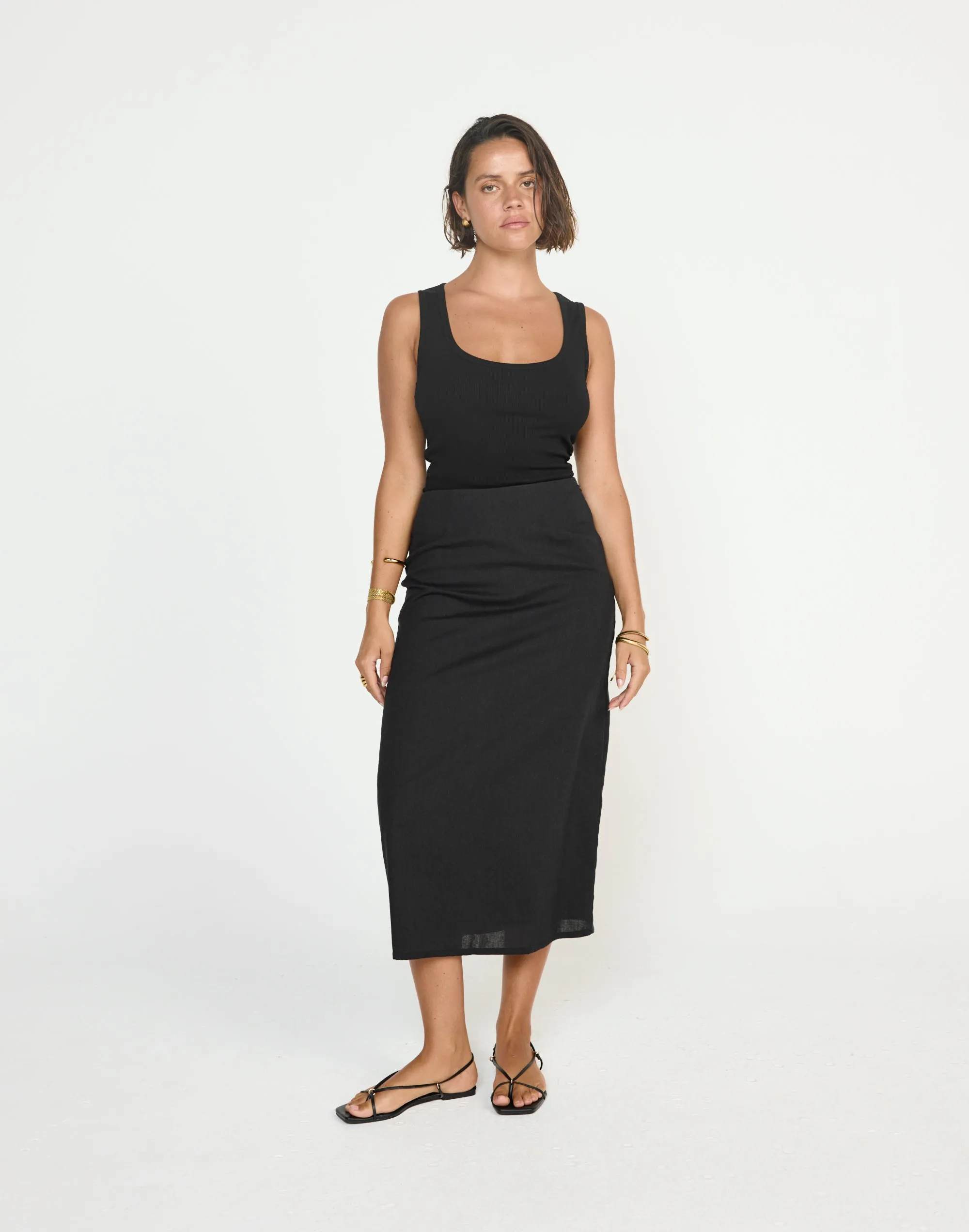 Cleo Midi Skirt (Black) sold by Charcoal Clothing product image thumbnail 4
