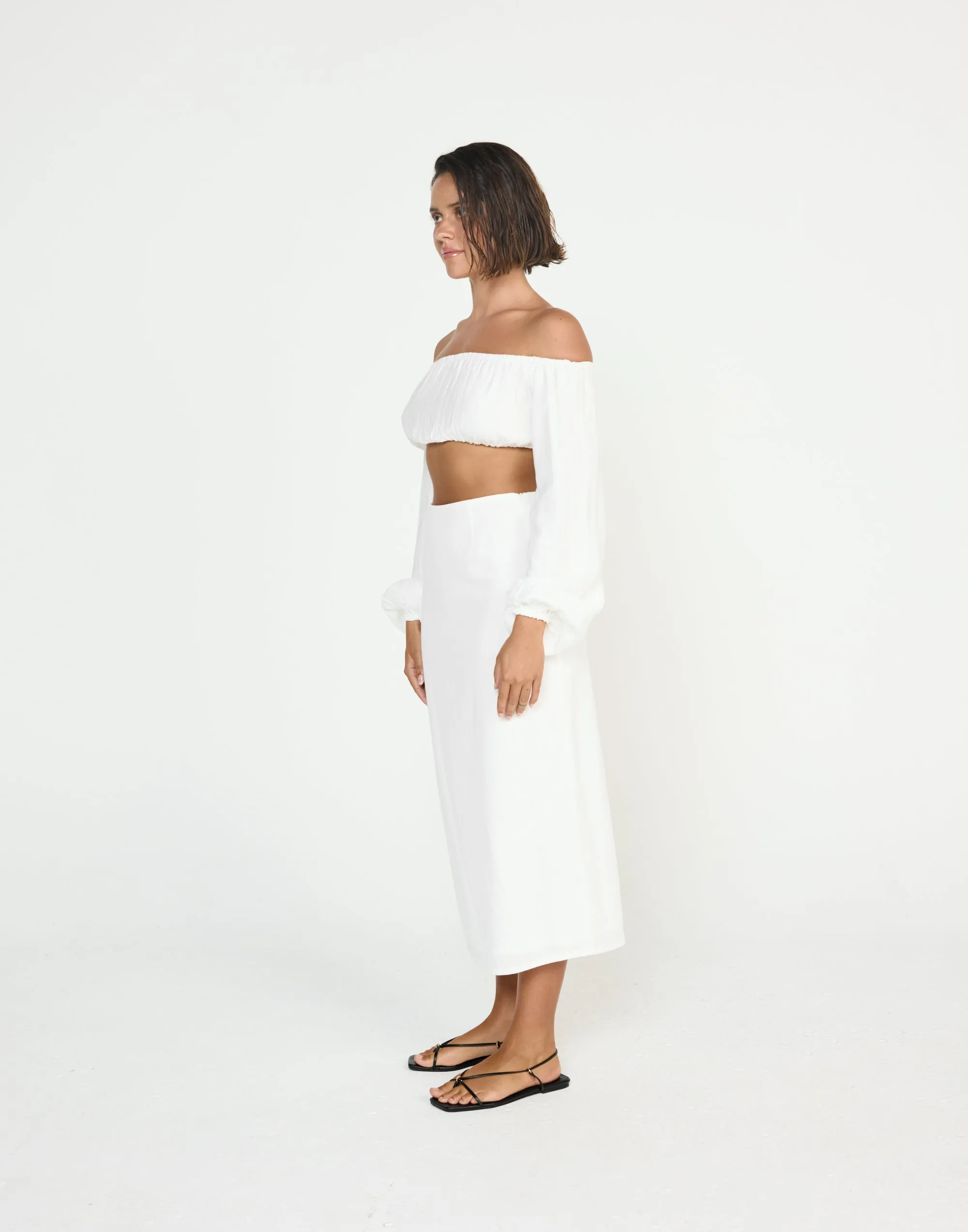 Cleo Midi Skirt (White) sold by Charcoal Clothing product image thumbnail 2