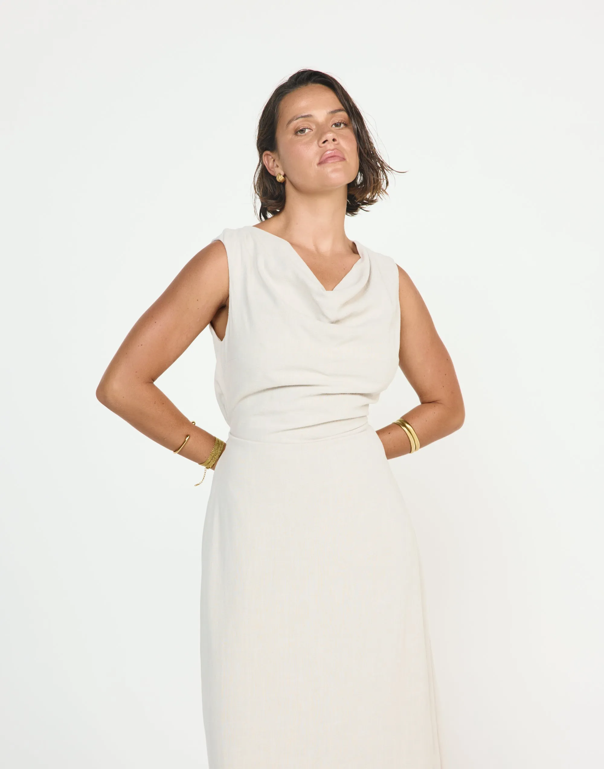 Shoreline Maxi Dress (Latte) sold by Charcoal Clothing product image thumbnail 3