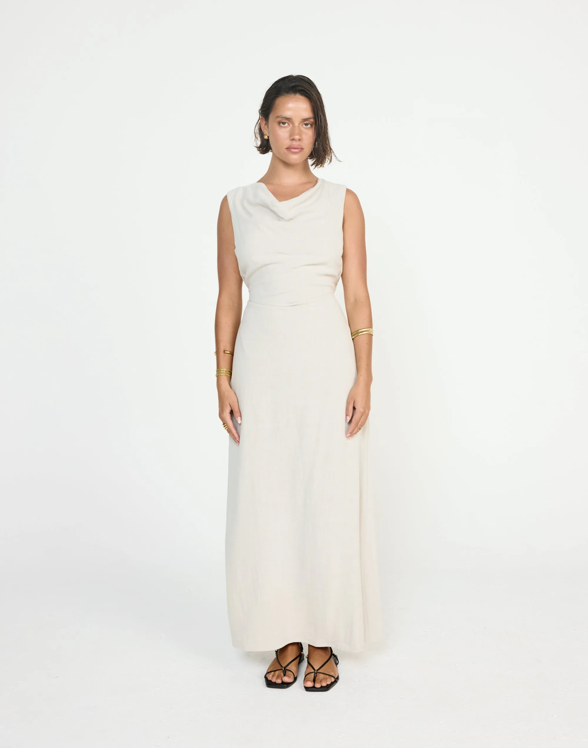 Shoreline Maxi Dress (Latte) sold by Charcoal Clothing